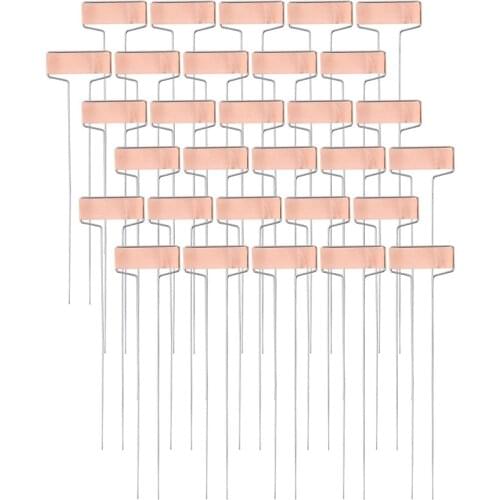 30 Pack 10 Inch High Copper Plate Metal Plant Labels Garden Stake Tags Reusable Planting Gardening Markers