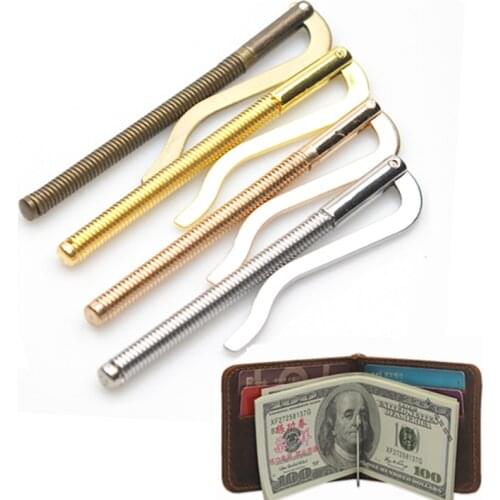 Metal Bifold Money Clip Fashion Simple Clamp Cash Holder Men Women Bar Wallet Replace Parts Spring Clip High Quality