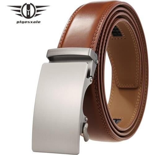 Men Belt Genuine Leather Luxury High Quality Designer Mens Belt For Jeans Automatic Ratchet Buckle Cowhide Formal Belts Man B296