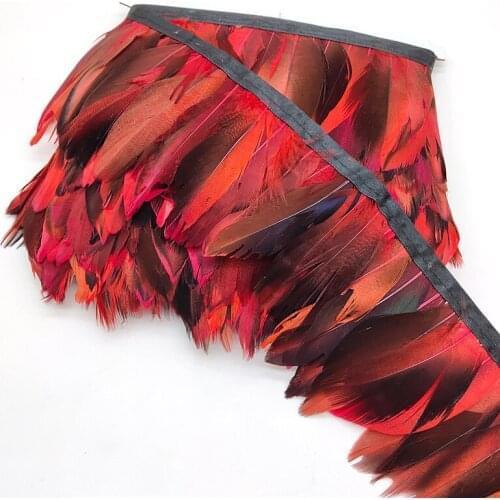 Wholesale 10yards High Quality Pheasant Feathers 8-10cm/3-4inch Feather Trimming/Ribbon Dress Skirt Carnival Costumes Plumes Diy