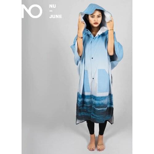Nu-June Microfiber Wetsuit Changing Robe Towel Poncho with hood Quick Dry Hooded Towels for Swim Beach Surf Compact Lightweight