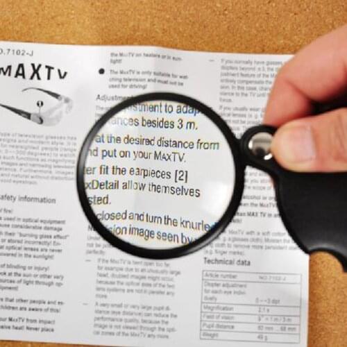 Portable 5X Mini Pocket Magnifier Monocle Foldable Magnifying Glass for Reading Maps Menus Documents with Letter Cover