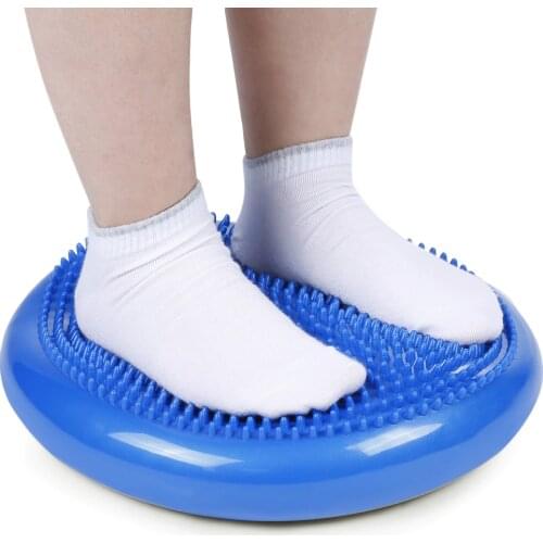 PVC Yoga Massage 33cm Air Balance Pad With Free Pump Acupressure Mat Pilates Cushion Fitness Gym Soft Thicken Exercise Equipment