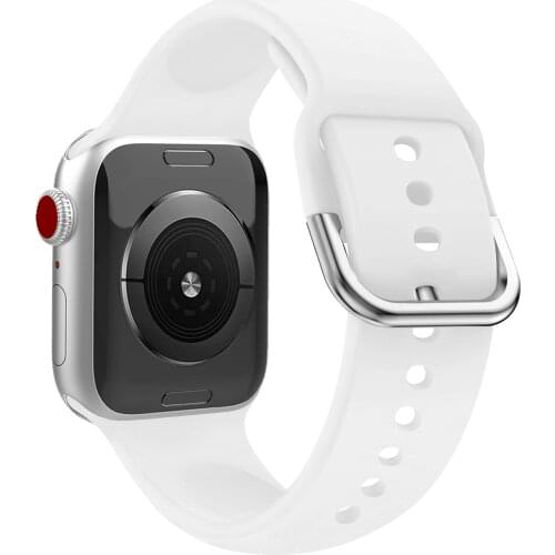 White Printed Silicone Strap for Apple Watch Band 44mm 40mm 38 42mm Spots Flower Band for Iwatch 2 3 4 5 6 Bracelet Belt