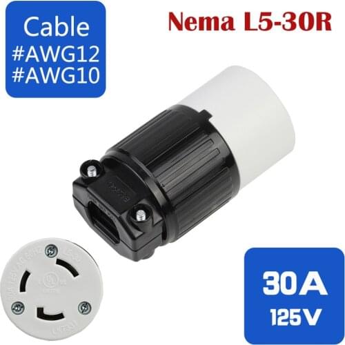 NEMA L5-30R United States convenient to remove self-wiring socket,NEMA L5-30R 3 hole American standard socket