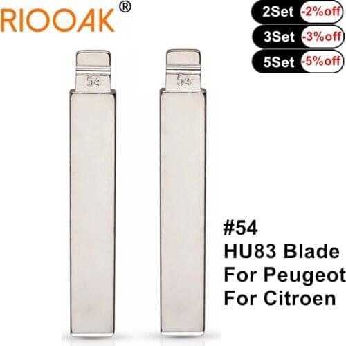 Folding Flip Uncut Key Blade Fob Car Key Blank #54 HU83 For Peugeot 301/307/308/408 Citroen C3/C4L/C5