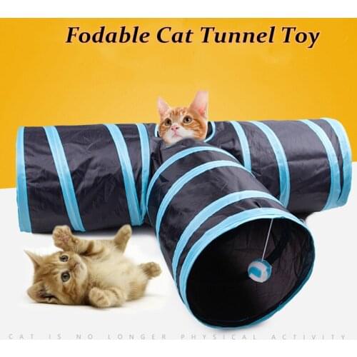 Foldable Pet Cat Tunnel Toy Indoor and Outdoor Pet Training Toys Dog Cat Rabbit Animal Play Tunnel Tube Tee Pet Tunnel
