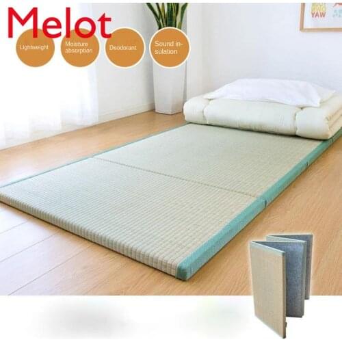 Japanese Traditional Tatami Mattress Mat Rectangle Large Foldable Floor Straw Mat For Yoga Sleeping Tatami Mat Flooring