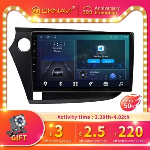 Touch Screen Smart Car Multimedia Player For HONDA INSIGHT 2009-2014 Car Radio Stereo 4G WIFI BT DSP 360 Camera GPS RDS Carplay