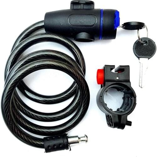 Universal Anti-Theft Bike Bicycle Lock Stainless Steel Cable Coil for Castle Motorcycle Cycle MTB Bike Security Lock