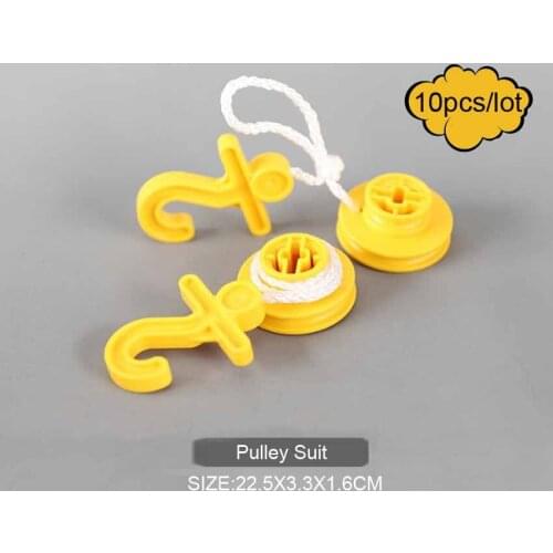 10pcs/lot Big Bricks Technic Pulley Suit Building Blocks DIY Creative STEAM Children Indoor Toy Blocks Parts Children Toys