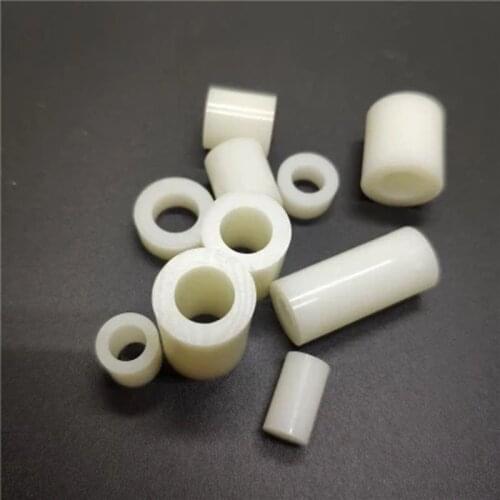 10pcs M6 Insulation column Plastic bolster straight through columns Nylon casing ABS washer Round hole pillar 12mm-25mm high