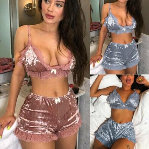 2 Pieces Bikini Cover Up Women Sexy Lingerie Nightwear Sleepwear Babydoll Dress Lace G-string Underwear