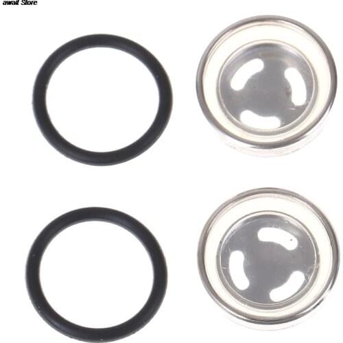 2Pcs Universal 18mm Motorcycle Sight Glass Oil Sight Glass With Seal For Brake Pump Brake Cylinder Wholesale