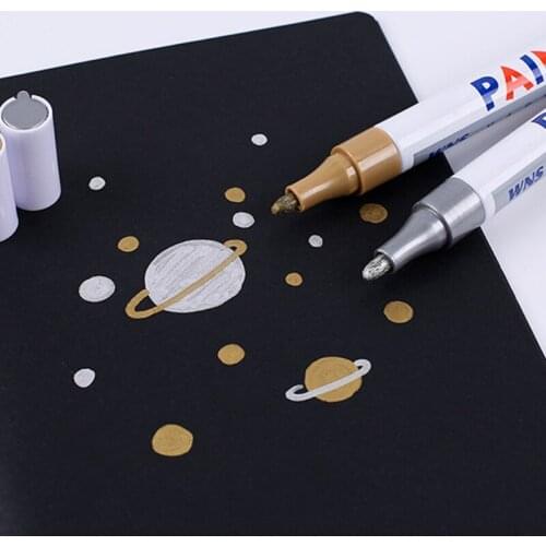 4 Pcs Waterproof Permanent DIY Metallic Paint Marker Pen for Car Tyre Tire Tread 1XCA