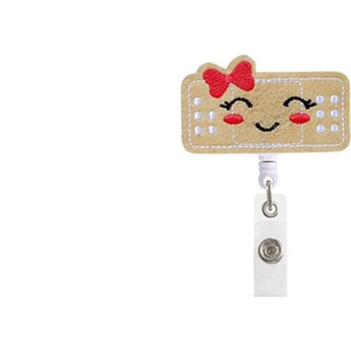 5 Color Fashion Cute Cartoon Heart Retractable Nurse Badge Reel Clip Badge Holder Students Doctor Id Card Holder Wholesale