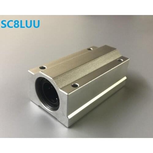 50pcs/lot SC8LUU SCS8LUU long type linear case unit linear ball bearing sliding block for 8mm linear shaft CNC router