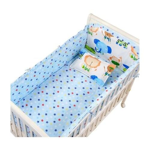 6PCS New Arrived baby cot bedding set cotton crib bumper постельное белье baby cot sets ,include(bumpers+sheet+pillow cover)