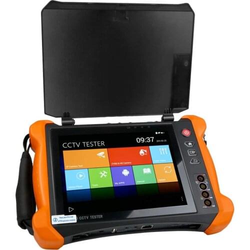 8 Inch H.265 4K HD IP CCTV Tester Monitor CVBS AHD CVI TVI SDI Camera 8MP Multimeter Optical fiber VFL TDR WIFI ONVIF POE