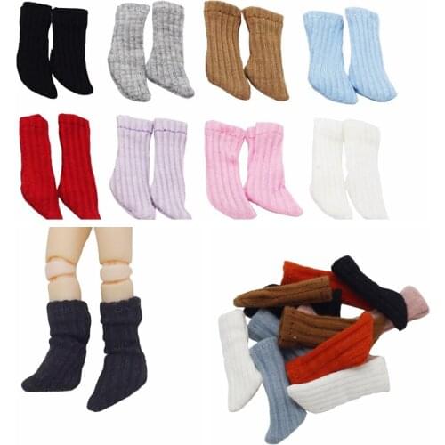 1Pair Doll Accessories Doll Socks for OB 11 Molly doll 1/8 1/12 BJD And Blyth 8 Colors