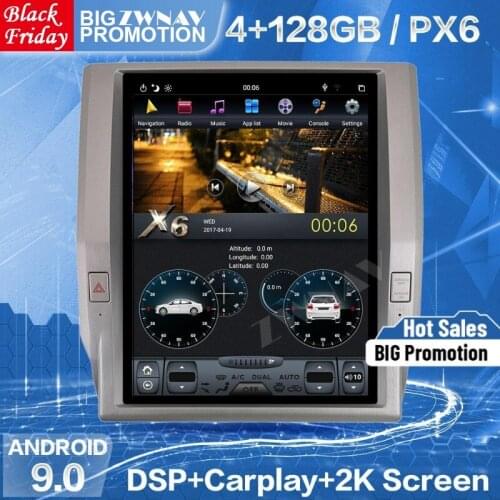 128G Tesla Screen Carplay For 2014 2015 2016 2017 Toyota Tundra Android 9 Car Multimedia Player GPS Audio Radio Stereo Head Unit