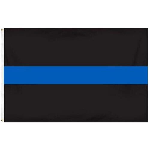 Free shipping 90*150cm BlueLine usa Police Flags, Thin Blue Line USA Flag ,White And Blue American Flag With Brass Grommets