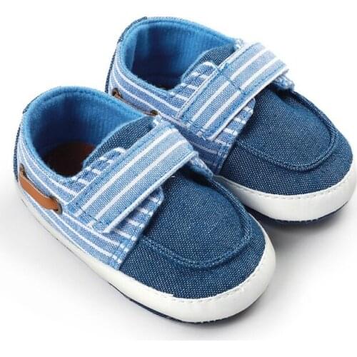 Baby Crib Casual Shoes Neeborn Kids Boy Girl Unisex Infant Striped Soft Sole Frist Walking Ins Shoes 0-18M