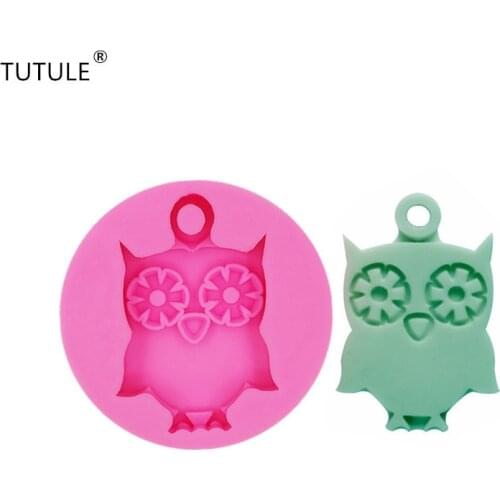 Gadgets - owl small mold for polymer clay air dry fondant modeling silicone push mold