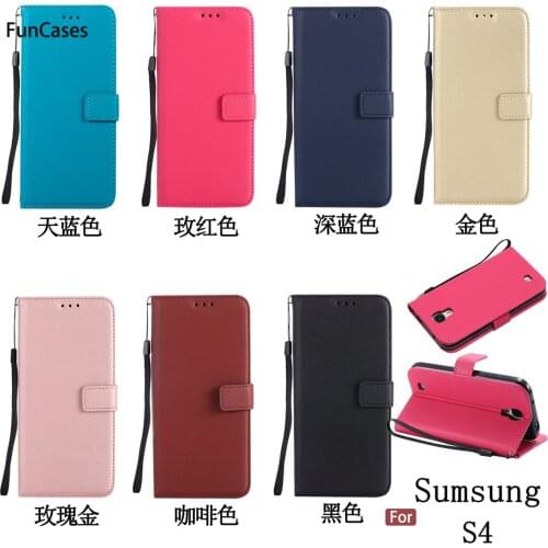 Hot PU Leather Case sFor Estuche Samsung S4 Soft TPU Back Cover Mobile Business Phone Accessory For Samsung Galaxy i9500 Telepon