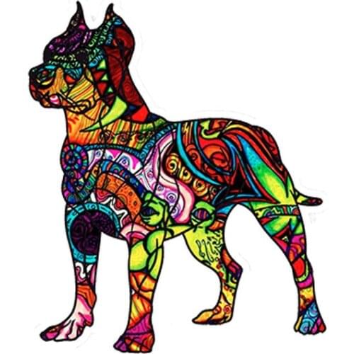 Personality Motorcycle Car Stickers Graffiti Pitbull Dog Decoration Car Styling Vinyl Decal Accessories PVC 13cm X 10cm