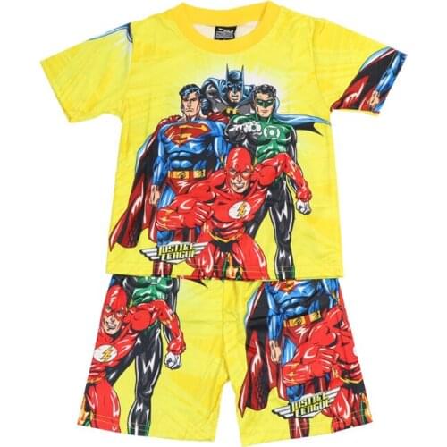 Disney Boy Sets Summer 2021 New Short-Sleeved Cartoon Clothing Kids Clothes Children Shorts Pajamas Outfits Super Hero Suit 3 8Y