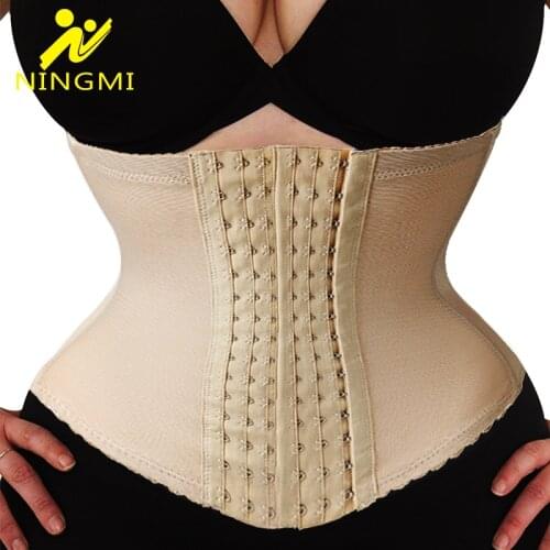 NINGMI High Waist Trainer Slim Body Shaper Slimming Shapewear Corset Belt Corrective Underwear Strap Fajas Girdles Waist Cincher