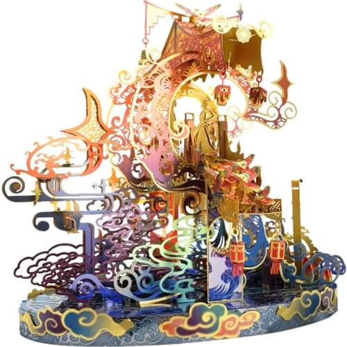 MU 3D Metal Puzzle Bridge of magpies building model DIY 3D Laser Cut Assemble Jigsaw Toys Desktop decoration GIFT For Adult