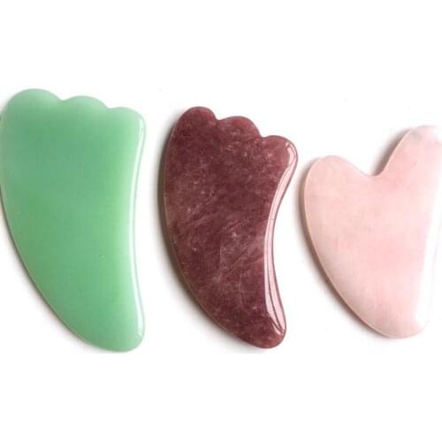 Multiple Natural Crystal gem Scraping Board Massaging Board Body Facial Scraping Plate Massage Tool