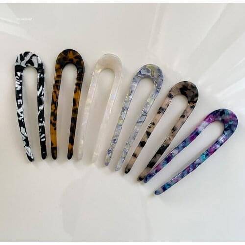 Fashion Hair Stick Hair Clips for Women Elegant Colorful Leopard Pattern Hairpin Girls Hair Accessories 2021 New Hair Sticks