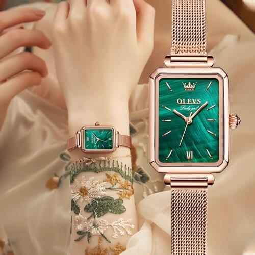 Женские прямоугольные часы OLEVS China At AliExpress