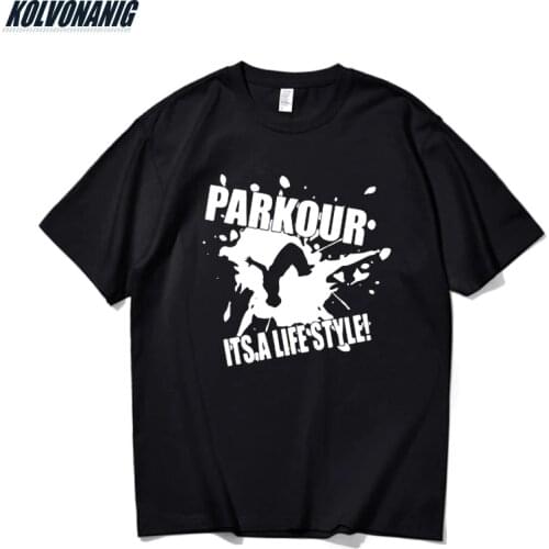 PARKOUR ITS A LIFE STYLE Funny Oversized Print T-Shirts For Men Video Games Cotton Short Sleeve Gothic Clothes Harajuku Top