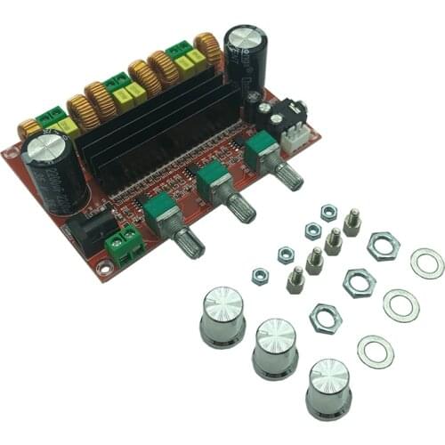 XH-M139 2.1 channel digital power amplifier board 12V-24V wide voltage TPA3116D2 2*50W+100W