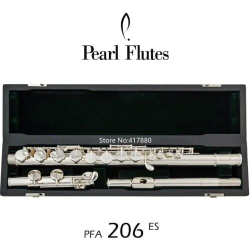 Popular Pearl Alto Flute PFA-206 ES 16 Closed Hole G Tune Sliver Plated Professional Musical instrument with case free shipping