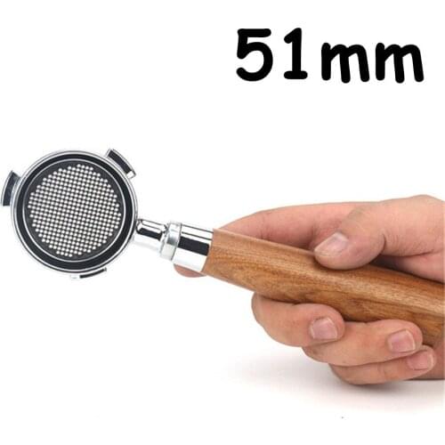 Coffee Bottomless Portafilter for Delonghi Coffee Machine Filter 51MM Replacement 3 ears Coffee Filter Basket Coffee Accessories