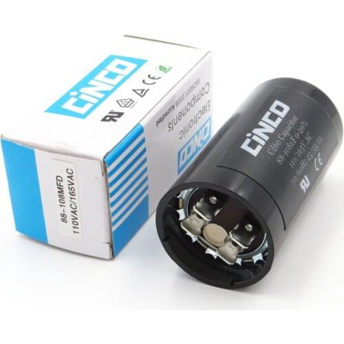 88-108uF 110V 125V 165V CD60 Motor Start Capacitors RV Motor Starting 88-108 mfd uf Compressor HVAC Electrolytic 110VAC 125VAC