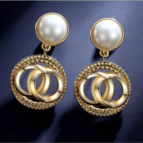S925 fashion hot sale earrings palace style pearl earrings explosion earrings Korean net red personality earrings female jewelry