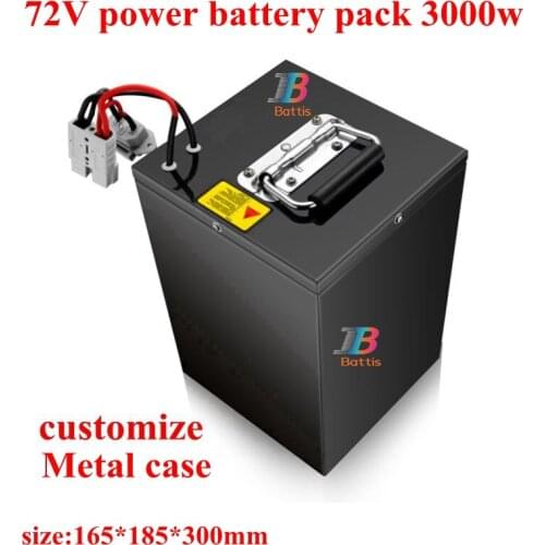 Steel case Large capacity 72v 50Ah li-ion 72v battery pack bms for inverter solar energy RV EV power supply motorhome + charger