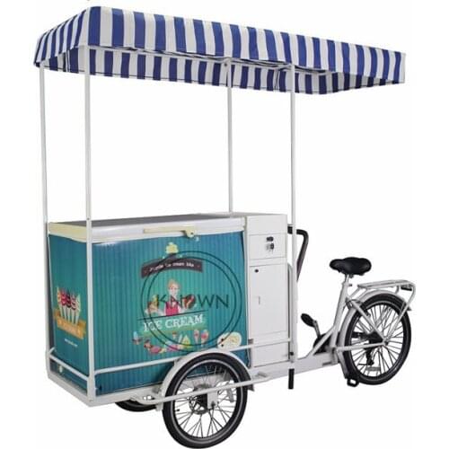 Summer outside ice cream electric tricyle Cargo Tricycle 3 Wheel Electric Ice Cream Bike for Cola Selling Ice Cream Trike