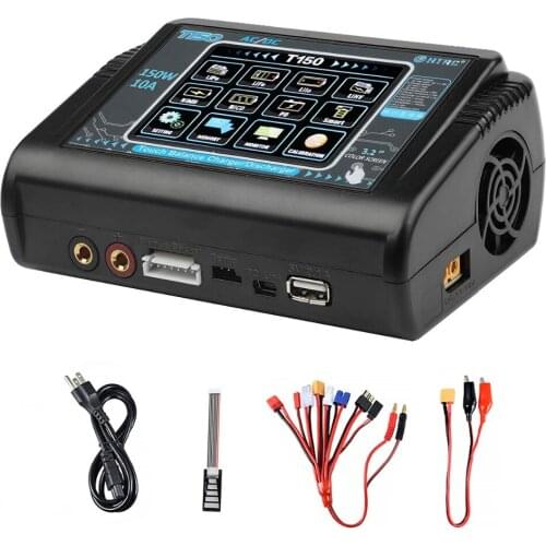 HTRC T150 Smart Battery Charger AC/DC 150W 10A With Touch Screen Balance Charge for LiPo LiHV LiFe Lilon NiCd NiMh Pb Battery