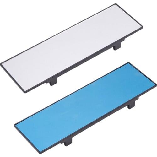 1pcs New Universal 290mm HD Car Chrome Rear Mirror Wide-angle Rearview Mirror Auto Wide Planar Interior Clip on Rear View Mirror