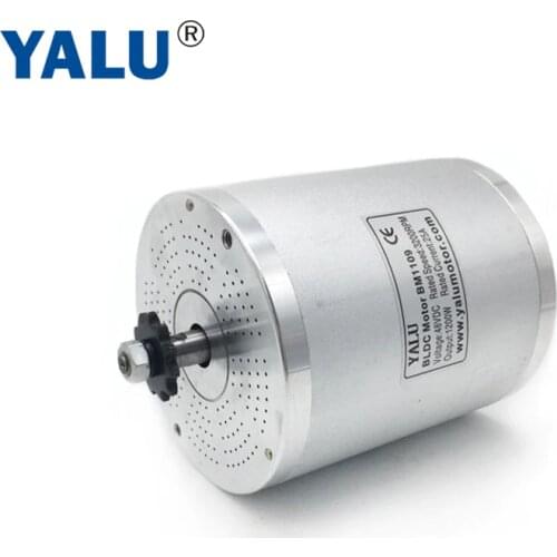 YALU BM1109 1200W 48V Bicycle Scooter Kit Motors MY1020 Brushless Electric Mid Drive DC Motor for Ride On Toy Gliding Scooter