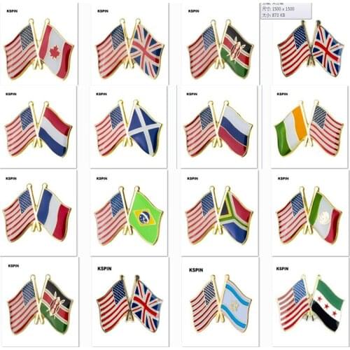 United States Badges for Backpacks Pin Brooch Set Decorative Buttons for Clothes