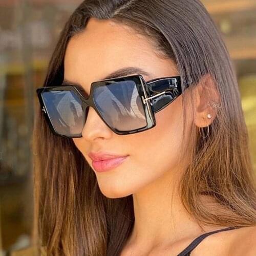 Celebrity Large Shield Square Sunglasses Women Brand Oversized Sun Glasses Men Vintage Thin Face Shades for Lady Oculos UV400