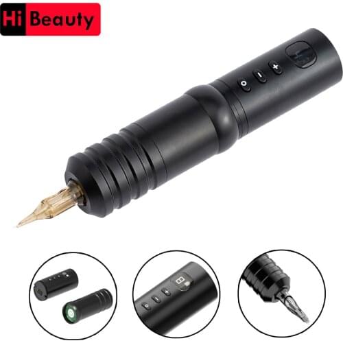 1 Set Wireless Tattoo Pen Machine Rotary Rocket Motor Device Rechargeable With Battery Aluminum Alloy Tatu Gun Tool Set